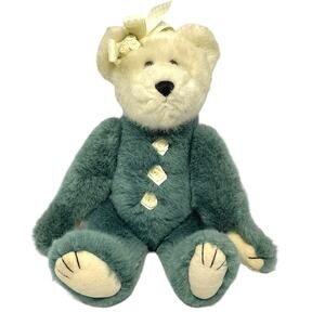 Vintage Blue Boyds Bears Archive Series Retired Plush Teal and White #1364